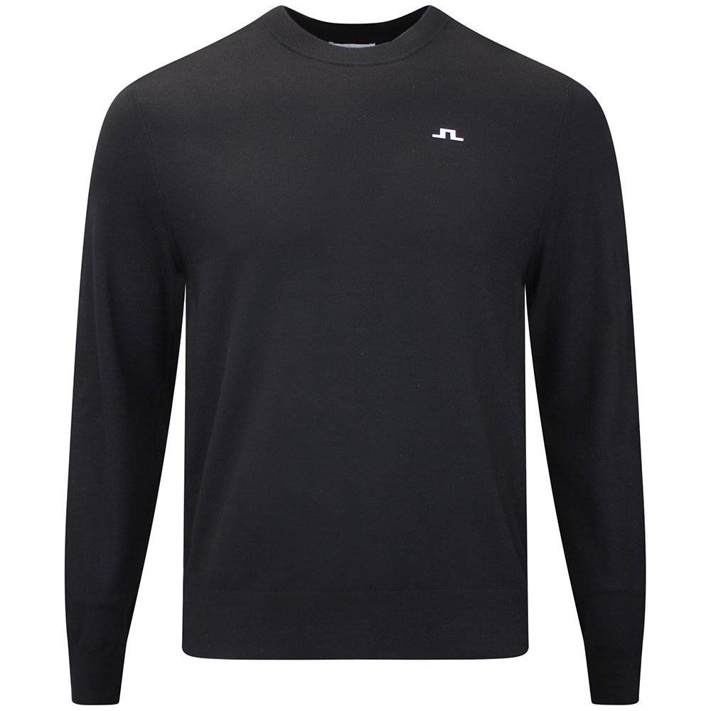 J.Lindeberg Golf Jumper - Henry Knitted Crew Neck - Black AW26