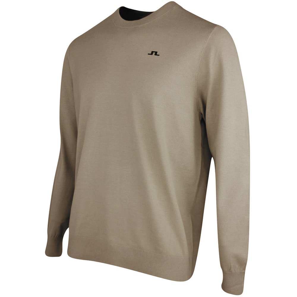 J.Lindeberg Golf Jumper - Henry Knitted Crew Neck - Brindle PS26