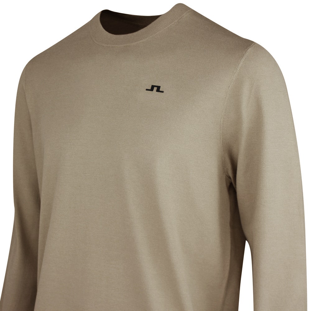 J.Lindeberg Golf Jumper - Henry Knitted Crew Neck - Brindle PS26