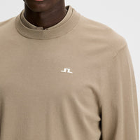 J.Lindeberg Golf Jumper - Henry Knitted Crew Neck - Brindle AW26