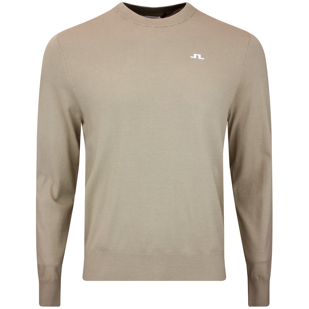 J.Lindeberg Golf Jumper - Henry Knitted Crew Neck - Brindle AW26