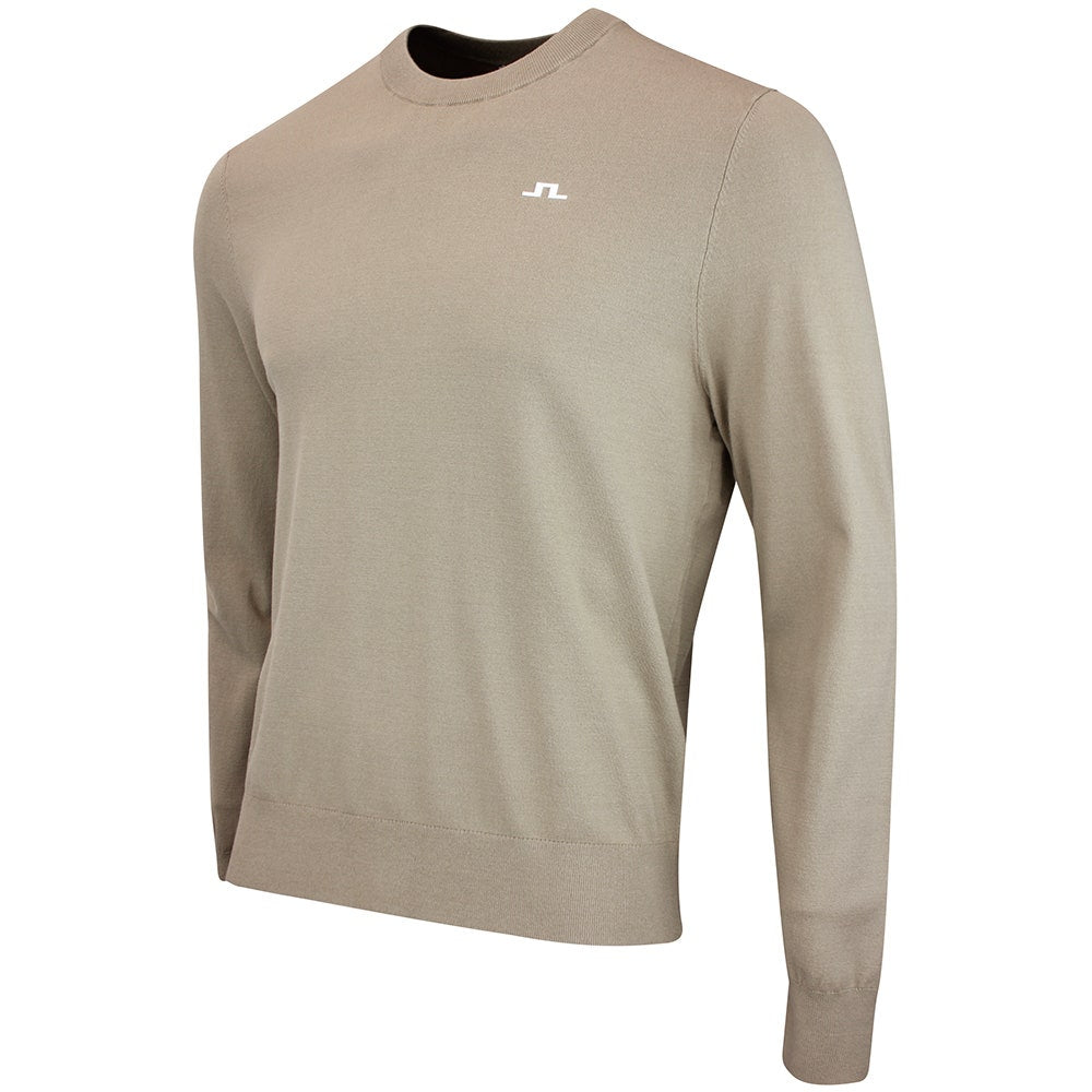 J.Lindeberg Golf Jumper - Henry Knitted Crew Neck - Brindle AW26