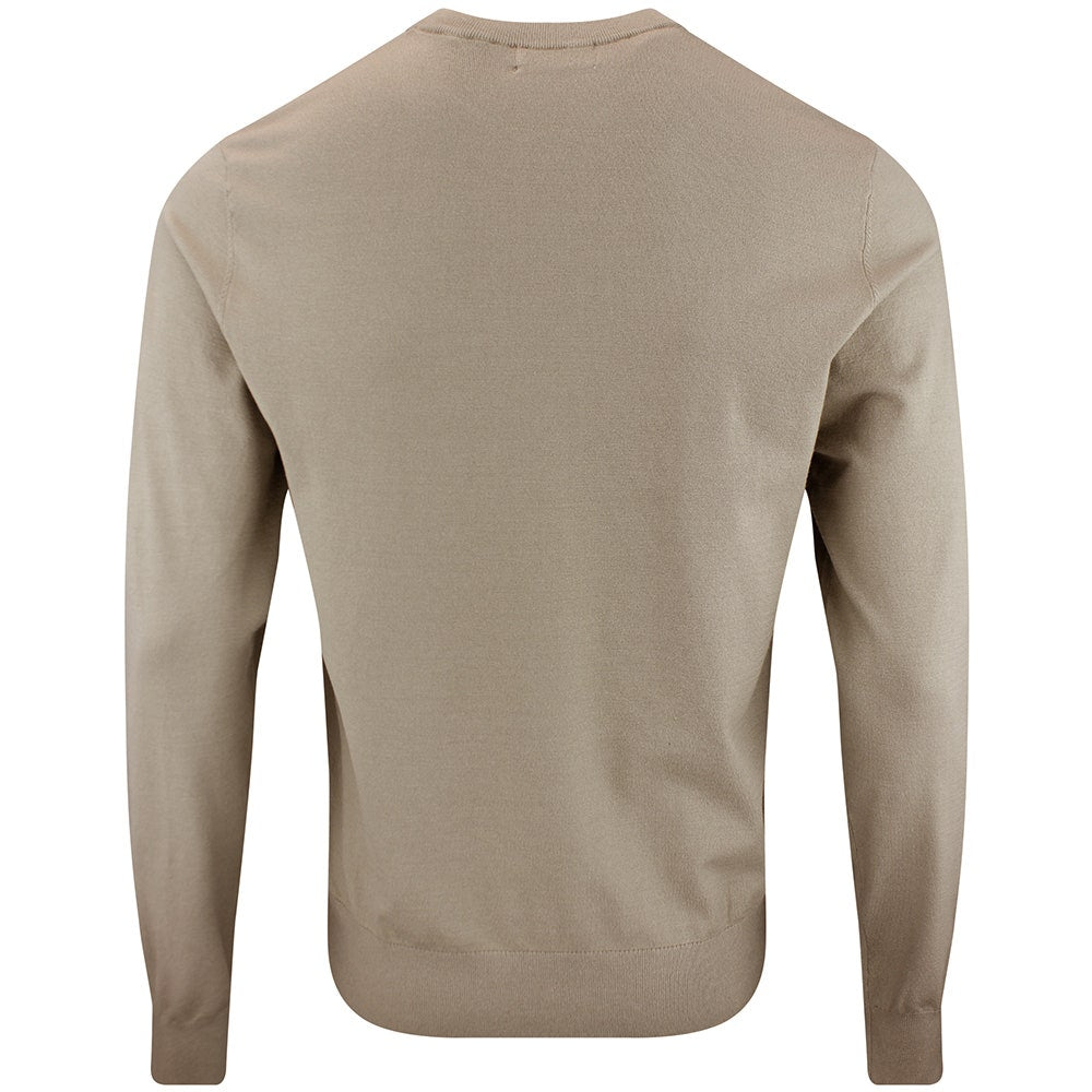 J.Lindeberg Golf Jumper - Henry Knitted Crew Neck - Brindle AW26