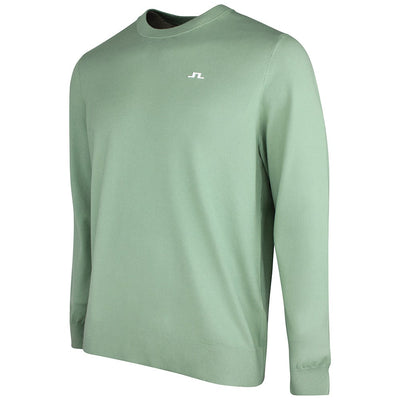 J.Lindeberg Golf Jumper - Henry Knitted Crew Neck - Hedge Green SS26