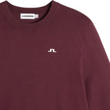 J.Lindeberg Golf Jumper - Henry Knitted Crew Neck - Winetasting AW26