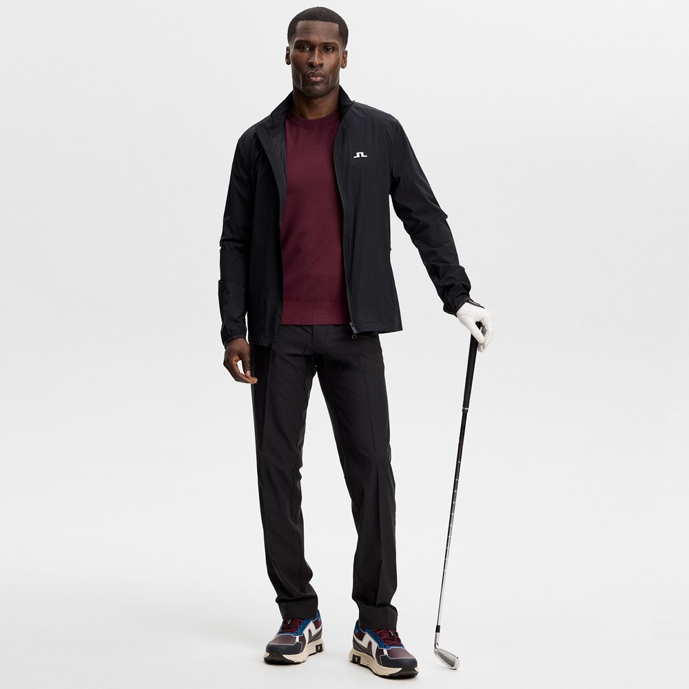 J.Lindeberg Golf Jumper - Henry Knitted Crew Neck - Winetasting AW26