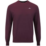 J.Lindeberg Golf Jumper - Henry Knitted Crew Neck - Winetasting AW26