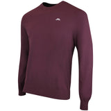 J.Lindeberg Golf Jumper - Henry Knitted Crew Neck - Winetasting AW26
