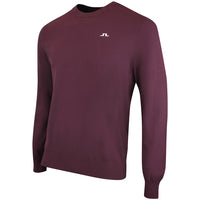 J.Lindeberg Golf Jumper - Henry Knitted Crew Neck - Winetasting AW26