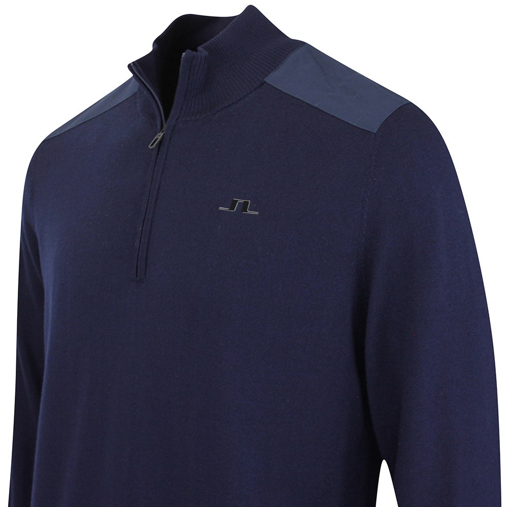 J.Lindeberg Golf Jumper - Jeffrey Windbreaker QZ - JL Navy AW25