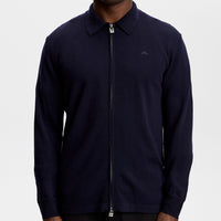 J.Lindeberg Golf Jumper - Kaleb Merino Cardigan - JL Navy SS26