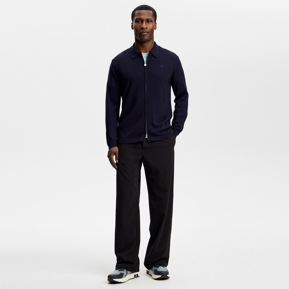 J.Lindeberg Golf Jumper - Kaleb Merino Cardigan - JL Navy SS26