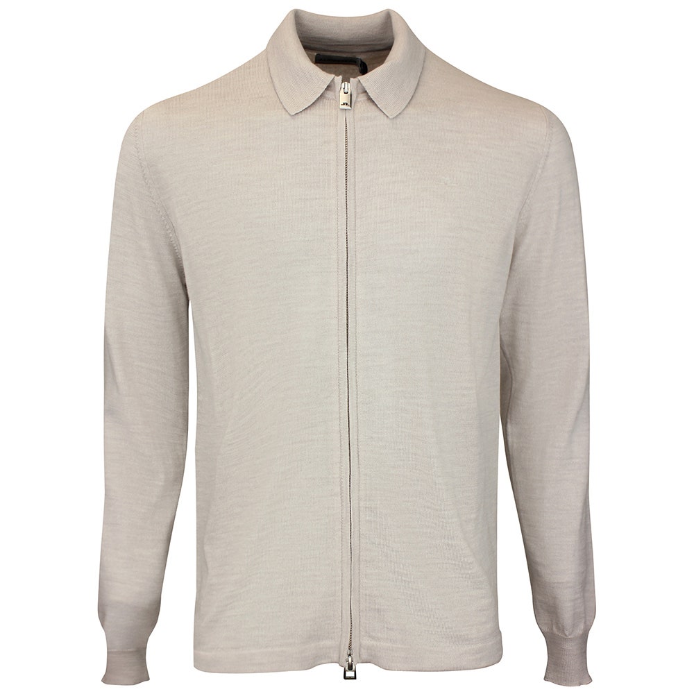 J.Lindeberg Golf Jumper - Kaleb Merino Cardigan - Moonbeam SS26
