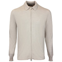 J.Lindeberg Golf Jumper - Kaleb Merino Cardigan - Moonbeam SS26
