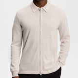 J.Lindeberg Golf Jumper - Kaleb Merino Cardigan - Moonbeam SS26