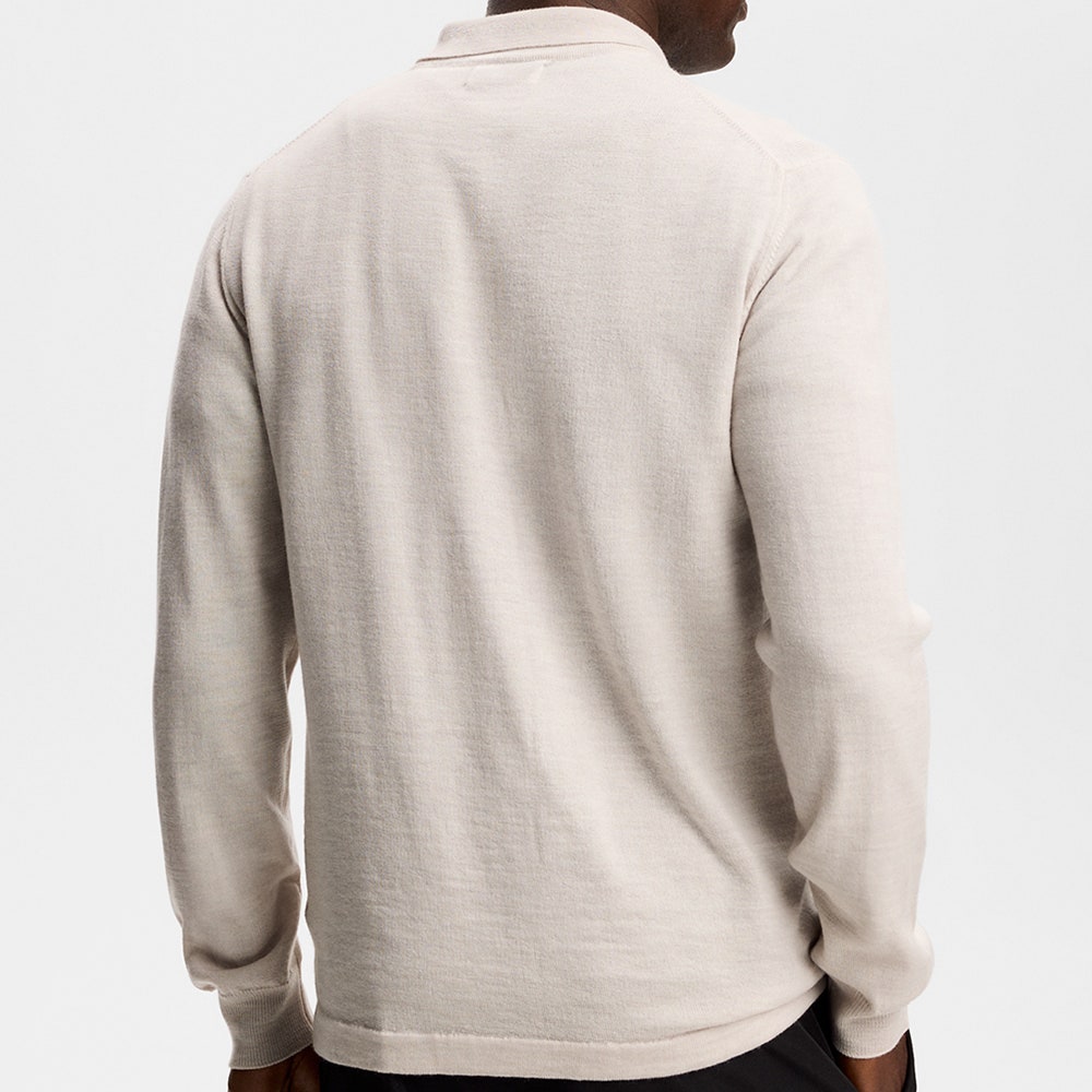 J.Lindeberg Golf Jumper - Kaleb Merino Cardigan - Moonbeam SS26