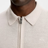 J.Lindeberg Golf Jumper - Kaleb Merino Cardigan - Moonbeam SS26