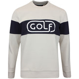 J.Lindeberg Golf Jumper - Kameron Crew Neck Sweater - Moonbeam AW24