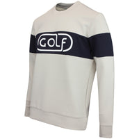 J.Lindeberg Golf Jumper - Kameron Crew Neck Sweater - Moonbeam AW24