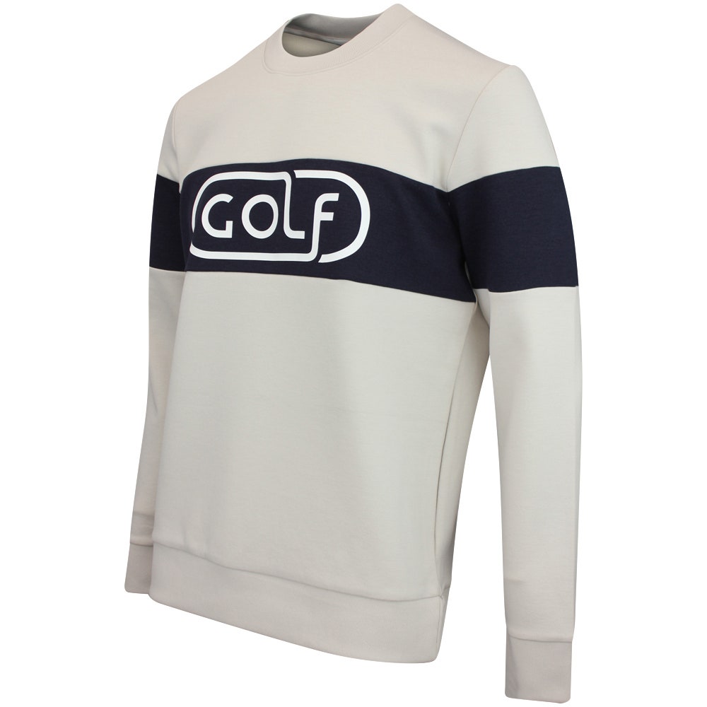 J.Lindeberg Golf Jumper - Kameron Crew Neck Sweater - Moonbeam AW24