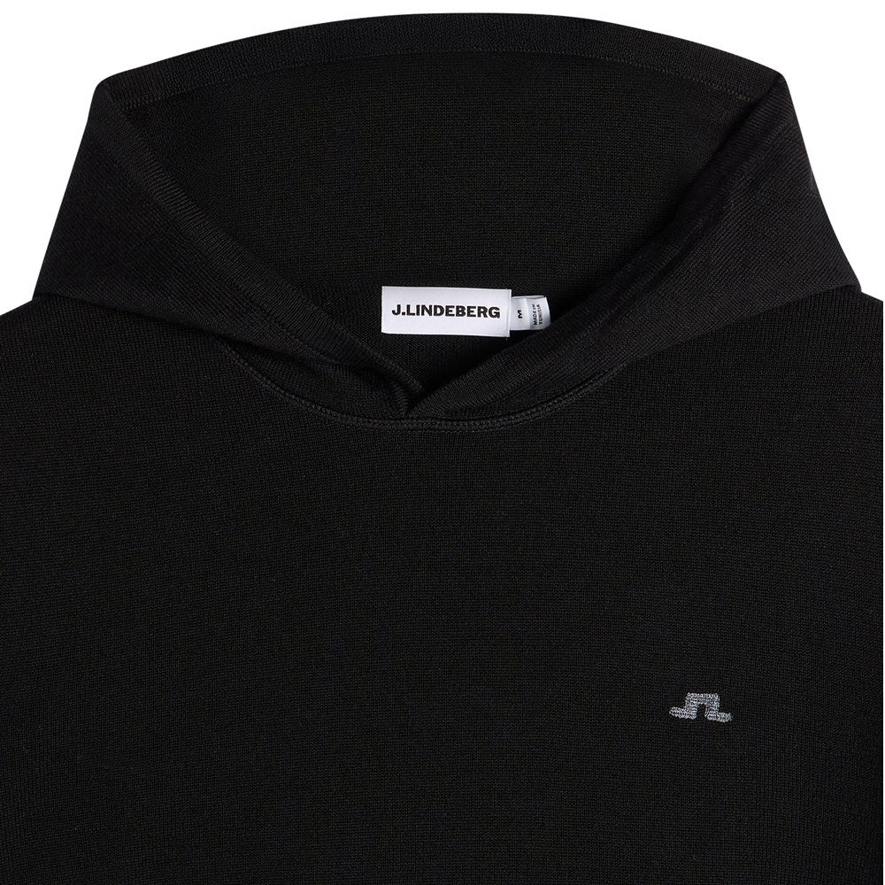 J.Lindeberg Golf Jumper - Karl Merino Hoodie - Black AW26