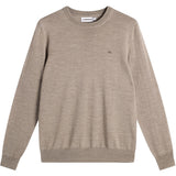 J.Lindeberg Golf Jumper - Keane Merino Crew Neck - Brindle Mel. AW26