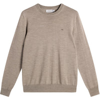 J.Lindeberg Golf Jumper - Keane Merino Crew Neck - Brindle Mel. AW26