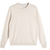 J.Lindeberg Golf Jumper - Keane Merino Crew Neck - Moonbeam Mel. AW26