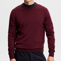 J.Lindeberg Golf Jumper - Keane Merino Crew Neck - Winetasting AW26