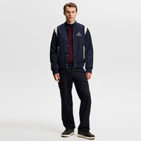 J.Lindeberg Golf Jumper - Keane Merino Crew Neck - Winetasting AW26