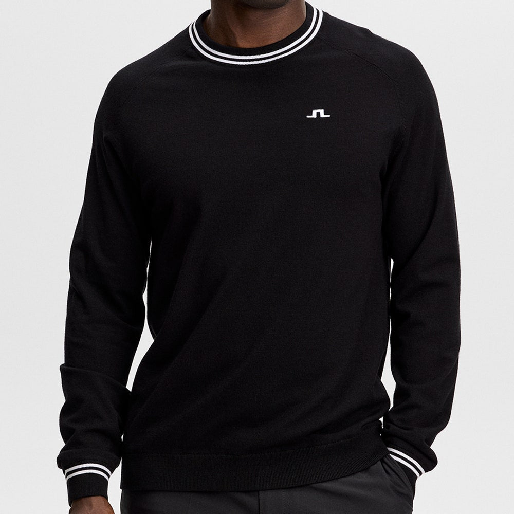 J.Lindeberg Golf Jumper - Kenny Windbreaker Knit - Black AW26