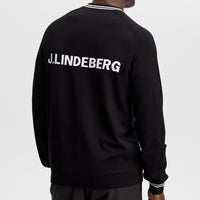 J.Lindeberg Golf Jumper - Kenny Windbreaker Knit - Black AW26