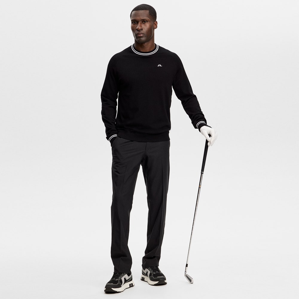 J.Lindeberg Golf Jumper - Kenny Windbreaker Knit - Black AW26