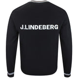 J.Lindeberg Golf Jumper - Kenny Windbreaker Knit - Black AW26