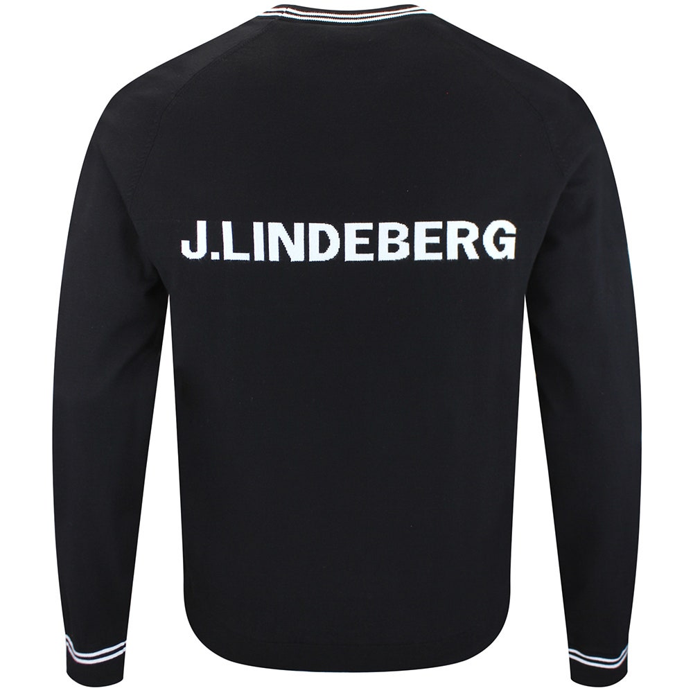 J.Lindeberg Golf Jumper - Kenny Windbreaker Knit - Black AW26