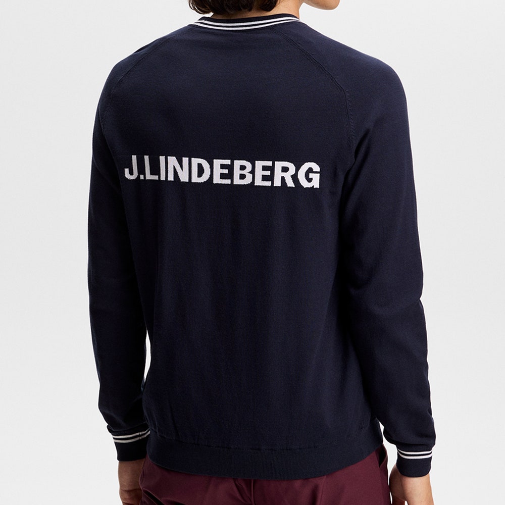 J.Lindeberg Golf Jumper - Kenny Windbreaker Knit - JL Navy AW26