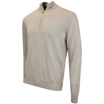 J.Lindeberg Golf Jumper - Kiyan Merino QZ - Moonbeam Melange AW26