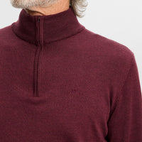 J.Lindeberg Golf Jumper - Kiyan Merino QZ - Winetasting AW26
