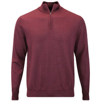 J.Lindeberg Golf Jumper - Kiyan Merino QZ - Winetasting AW26