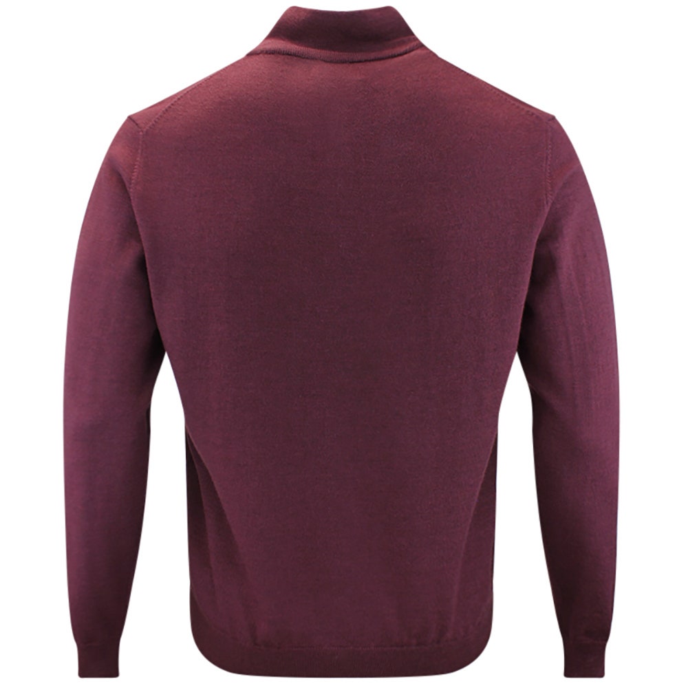 J.Lindeberg Golf Jumper - Kiyan Merino QZ - Winetasting AW26