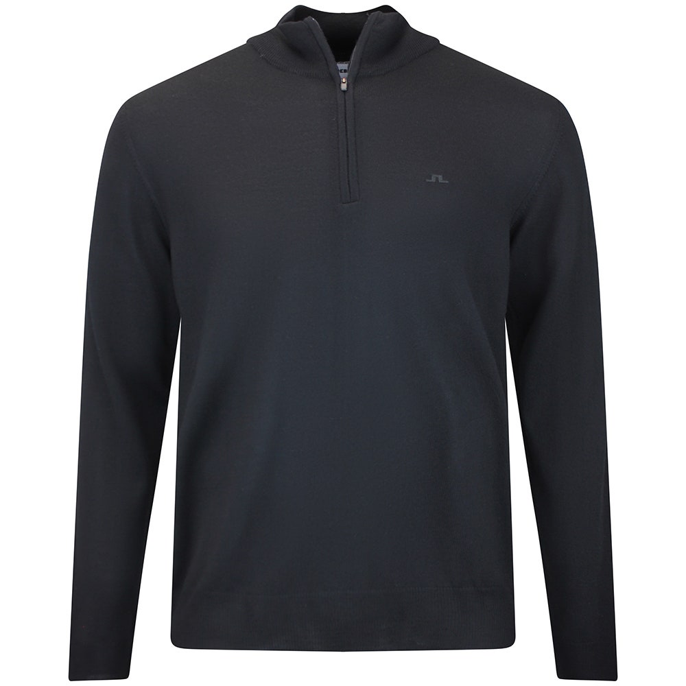 J.Lindeberg Golf Jumper - Kiyan QZ - Black AW26