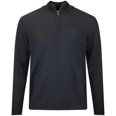 J.Lindeberg Golf Jumper - Kiyan QZ - Black AW26