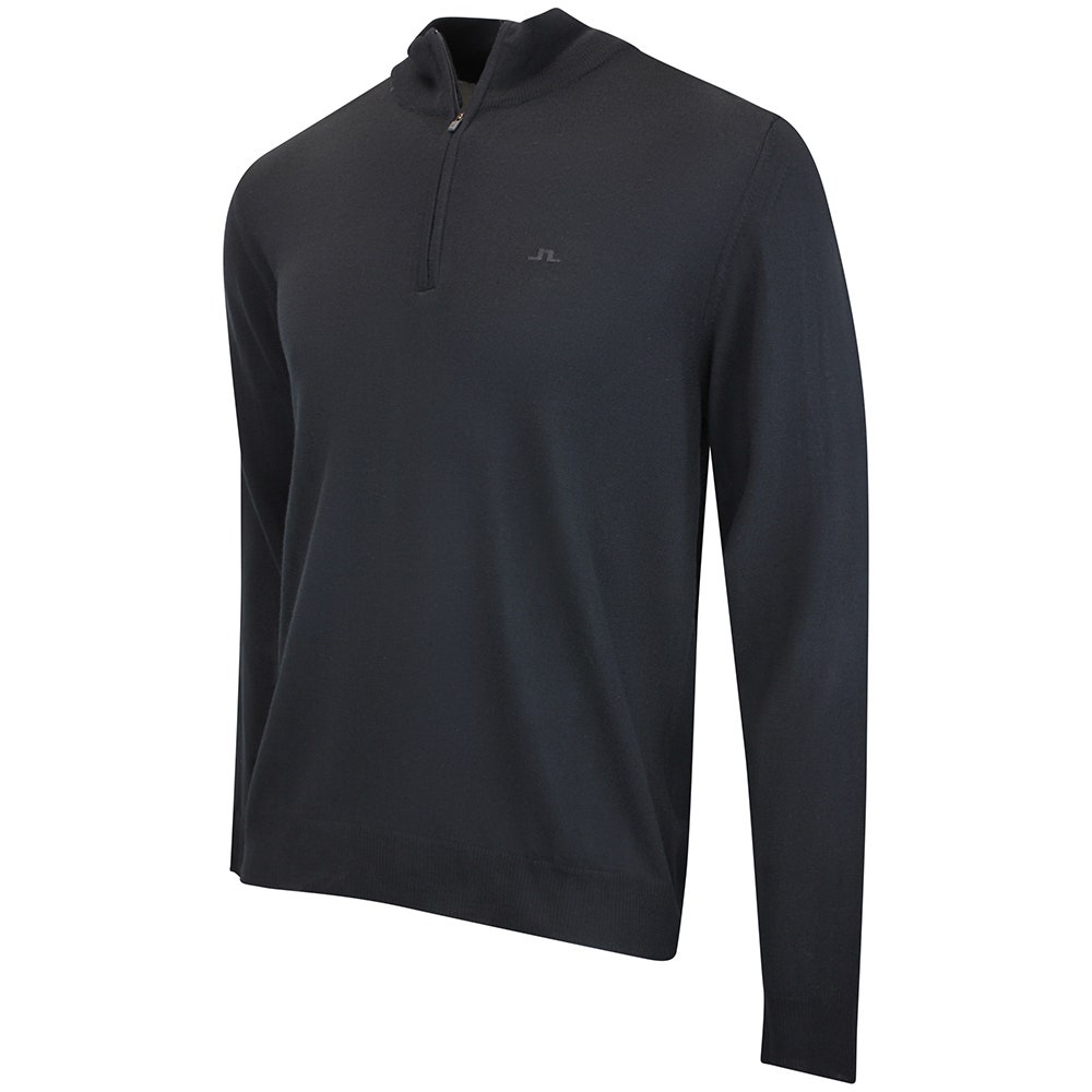J.Lindeberg Golf Jumper - Kiyan QZ - Black AW26