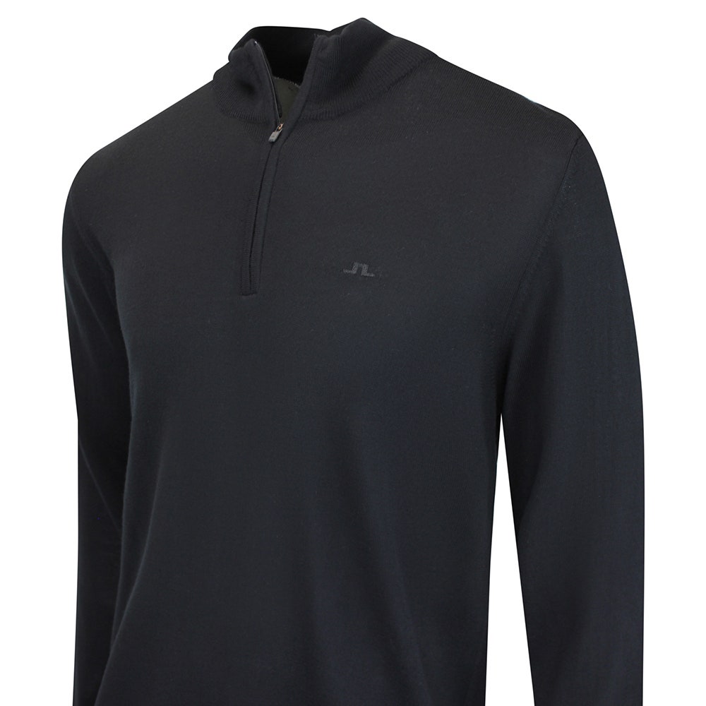 J.Lindeberg Golf Jumper - Kiyan QZ - Black AW26