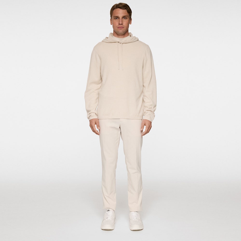J.Lindeberg Golf Jumper - Kolton Cashmere Hoodie - Moonbeam AW25