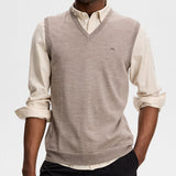 J.Lindeberg Golf Jumper - Liam Knitted Vest - Brindle Mel. AW26