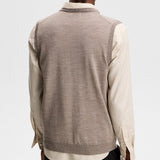 J.Lindeberg Golf Jumper - Liam Knitted Vest - Brindle Mel. AW26