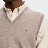 J.Lindeberg Golf Jumper - Liam Knitted Vest - Brindle Mel. AW26