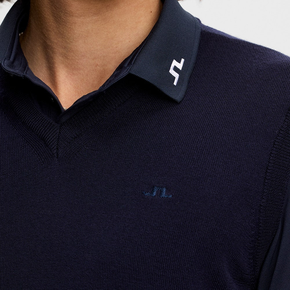 J.Lindeberg Golf Jumper - Liam Knitted Vest - JL Navy AW26