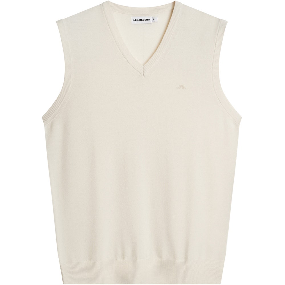 J.Lindeberg Golf Jumper - Liam Knitted Vest - White AW26